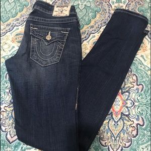 True religion skinny jeans. Size 27. Distressed.